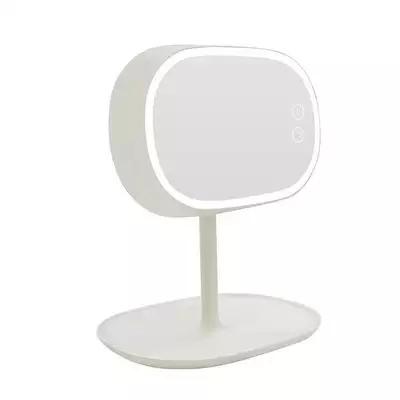 China Qinge Square Shape Unspecific Modern Makeup Vanity Mirror With LED Lights Cosmetic Mirror Desktop Mirror for sale