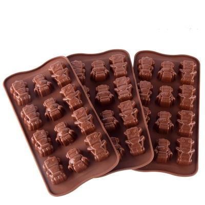 China Viable Wholesale Rebot Shaped Cake Mat Baking Tray Silicone Cookies Mold Cookware Sets for sale