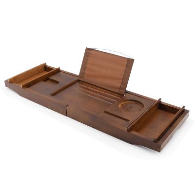 China Factory Wholesale Best Selling Luxury Bamboo Bathtub Caddy Tray Standing Type Bathtub Stand for sale