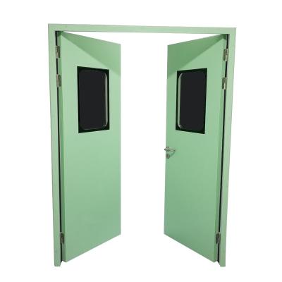 China Sound Insulation Customized Sound Proof Medical Airtight Clean Room Metal Double Door for sale