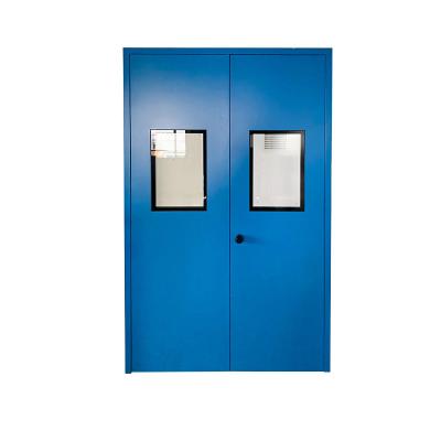 China GMP Windproof Factory Direct Clean Room Purification Galvanized Coated Double Side Open Swing Door for sale