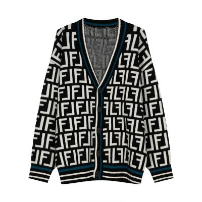 China Wholesale Anti-wrinkle Fashion Cotton Letters Knit Cardigan Plus Size Wool Customized Mens Sweaters for sale