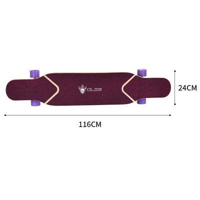 China Factory Wholesale High Quality Kid Longboard Skateboard Bamboo Deck With PU Wheel for sale