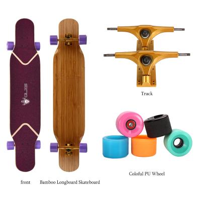 China Wholesale Customized Adult China Factory Professional Supply Deck Longboard Bamboo Skateboard for sale