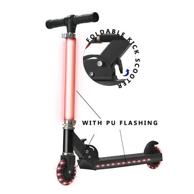 China Handlebar Height Adjustable Supplier ABEC-7 Kids Scooter Durable Frame Led Lightweight Kick Scooter With Extra Wide for sale