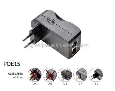 China POE Supported 12V 24V 48V 56V POE Injector Power-Over-Ethernet Power Supply 12V 30w DC to AC Power Adapter security/POE for sale