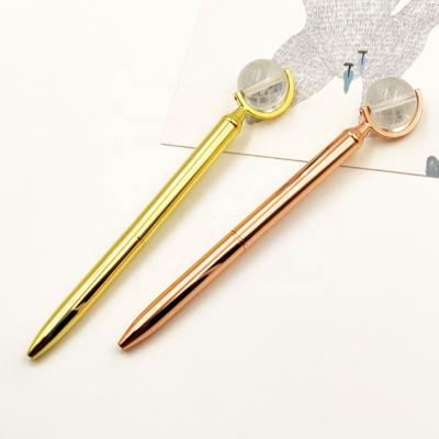 China Business Promotional New Gift Pen Novel Globe Pen Tellurion High End Transparent Crystal Ballpoint Pen for sale