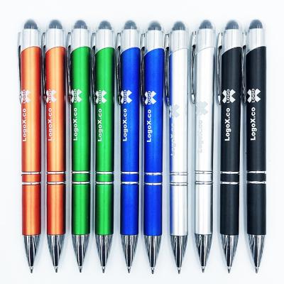 China 2019 Promotional Pen New Type Multifunction LED Lighted Pencil With Laser Logo And Stylus Touch for sale