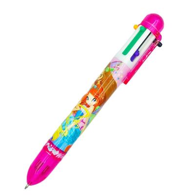 China office & School Pen Customized colored plastic pen logo printing multicolor ballpoint pen 6 in 1 ballpoint pen for sale