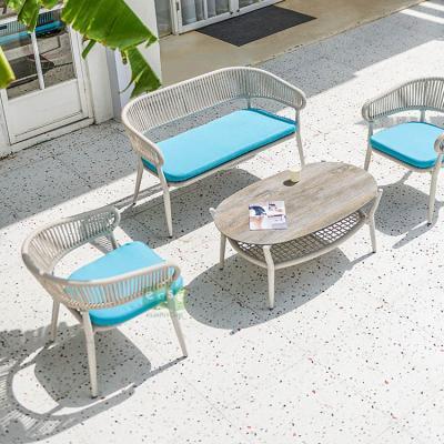 China Eco-friendly Cheap Outdoor Garden Patios Aluminum Sofa Sets (E1169) Furniture Sale for sale