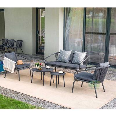 China (E3053) Modern Design French Garden Oasis Patio Metal Sofa Set Eco-Friendly Furniture for sale