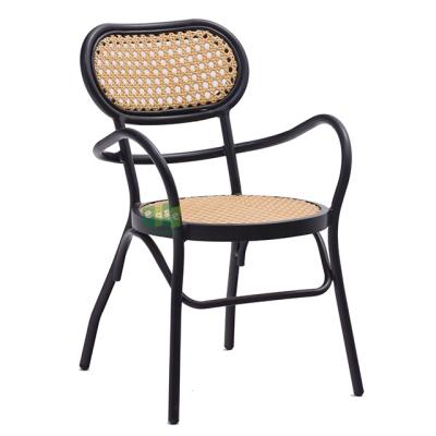 China (E2016) Eco-friendly Aluminum Frame Comfortable Stacking Outdoor Garden Chair Rattan Weaving for sale