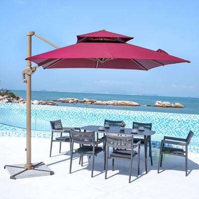 China Chinese 4x4 Large Size Balcony Eco-friendly Patio Sun Umbrella Outdoor Parasol (EFU1001) for sale