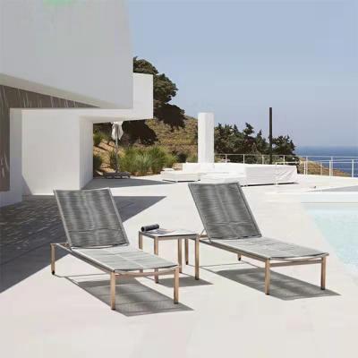 China (E3024) Eco-friendly modern outdoor cast aluminum pool sun chaise lounge chairs for sale