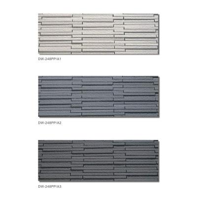 China Grey Customized Decorative Brick Tile High Strength Dark Series Modern Decorative Tile for sale