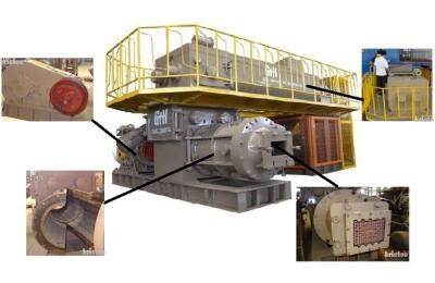 China VP50 Capacity 20-40m³/m Semi-stiff Extrusion Shaping Equipment Clay Brick Making Machinery 14t Extruder zu verkaufen