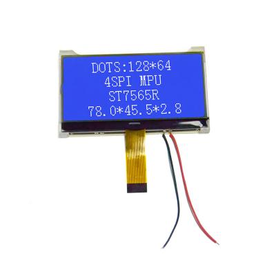 China China Factory Price small 128x64 Lcd Display Module monochrome cog module graphic ST7565R 78.0(L) * 45.5(W) *2.8(T) for sale