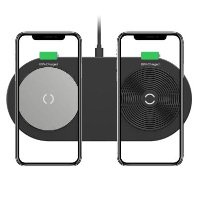 China Wireless Charging Mobile Phone QI Certified 2in1 Wireless Charger Pad 15W Dock for Mobile Phone and Airpods Pro for sale