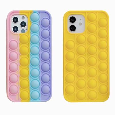 China Amazon Shockproof 2021 Hot Pop It Phone Case Mobile Case Covers Push Bubble Busy Person Toy Luxury Cases For iPhone 12 Pro XS 11 8 Max for sale