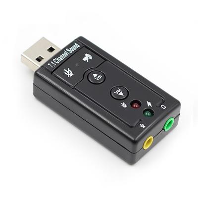 China Plug 7.1 USB External Sound Card USB To 3.5mm Jack Earphone Adapter Microphone Audio Sound Card For Mac Win Android Linux Sound Card for sale