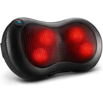 China Convenient To Knead Your Neck 2022 Hot Electric Passionate Heads 4 Wheel Portable Electric Shiatsu Kneading Electric Neck Massager Travel Pillow Massager With Heat for sale