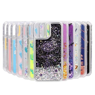 China Bling Quicksand Water Glitter Shockproof Custom Printing Case Girl Phone Cover For iPhone 13 for sale