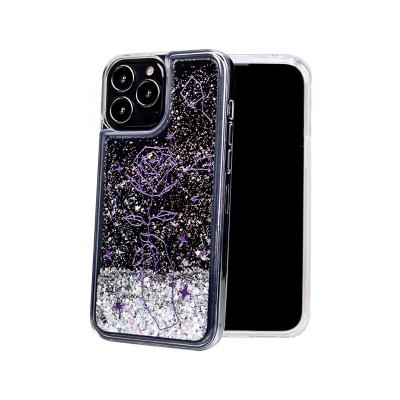 China OEM ODM Glitter Bling Quicksand TPU Shockproof Shockproof Soft Phone Case For Iphone 13 Samsung S22 for sale