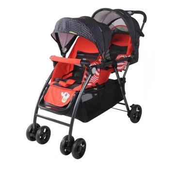 China Portable High Quality Twin Lightweight Foldable Infant Pram Easy Folding Baby Carriage Baby Carriage Stroller for sale