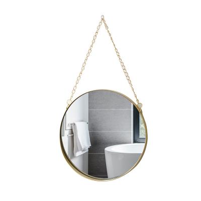 China Hd Round Wall Mirror Living Room Bedroom Gold Wall Mirror Eco-friendly Modern Round Frameless Small Mirror for Home Decoration for sale