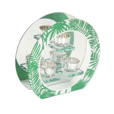 China Classic high quality cheap green colorful home decoration round votive candle holders for sale