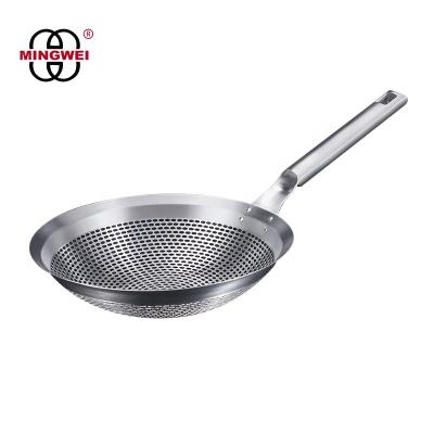 China MINGWEI Mesh Sieve Food Strainer Viable Stainless Steel Colander Fine Fryer Sieve With Handle for sale