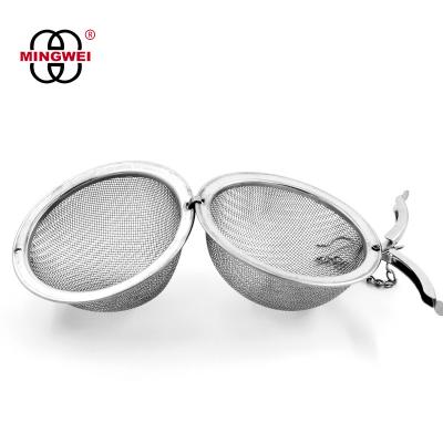 China MINGWEI Sustainable Tea Strainer - Stainless Steel Tea Infuser with Extended Chain Movable Cling for Steeper Tea Leaf for sale