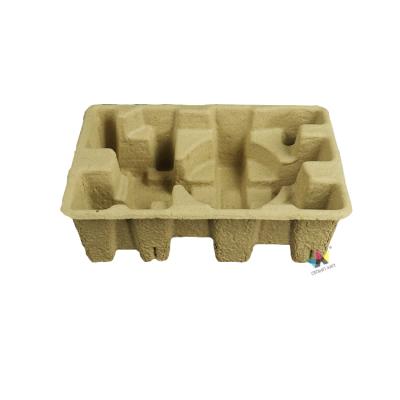 China Factory Wholesale Fiber Paper Pulp Seedling Tray Biodegradable Molded Bagasse Paper Pulp Nursery Trays Customized for sale