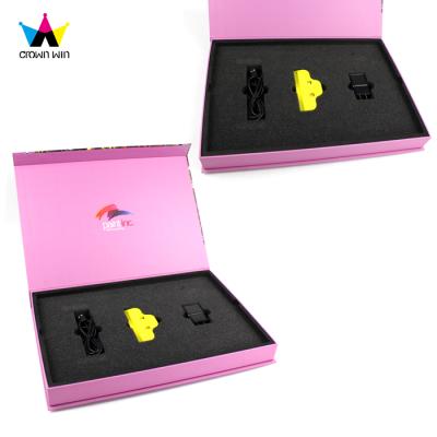 China Custom Recycled Materials Pink Color Packaging Box With High Quality Foam for sale