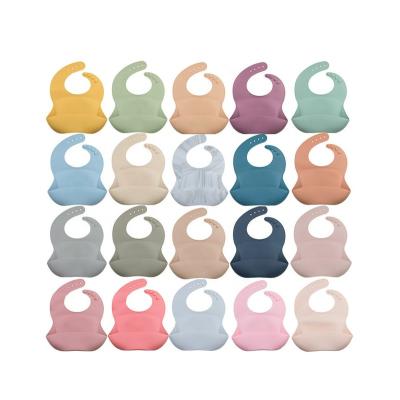 China Baby Toddler BPA Free Silicone Feeding Bib Easy Wipeable Clean Baby Bucket Bib Waterproof Baby Bib for sale