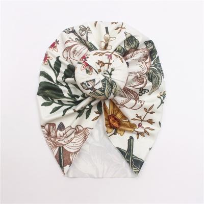 China Casual Floral Baby Turban Baby Hat Turban Headbands Stretchy Headwrap for sale