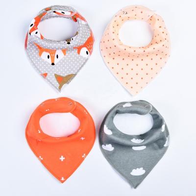 China Washable Baby Bandana Bibs Cotton Drool Bibs Boys, Girls, Unisex Pack of 4 for sale