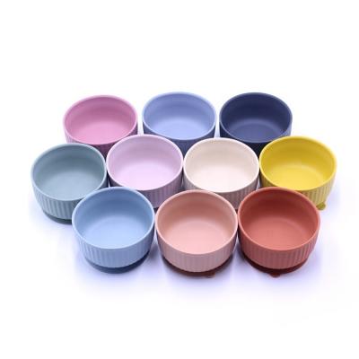 China New Design BPA Free Silicone Baby Strong Suction Bowl Feeding Bowl For Baby Training for sale