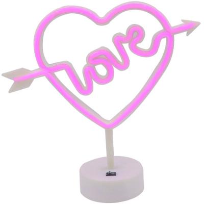 China New 2021 Fancy Multiple Type LED ROOM Styles USB Battery Decoration Holiday Party Cupid Sign Neon Light for Home Decoration for sale