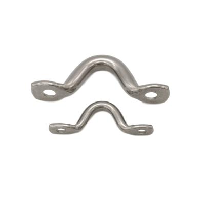 China Marine Hardware 304/316 Stainless Steel Strapping Wire Electroplate Clip Ring Marine Hardware Pad Eye For Bimini Marine Boat for sale