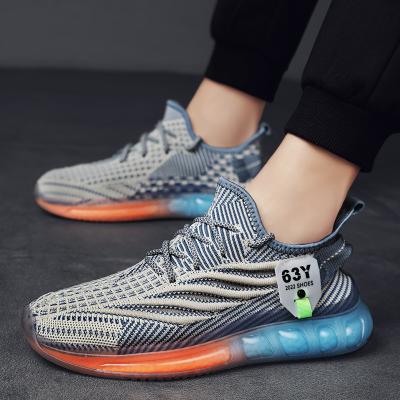 China Fashion trend M63Y sneakers manufacture tennis shoes fitness sports running shoes breathable fly weave men yeezy fashion sneakers for sale