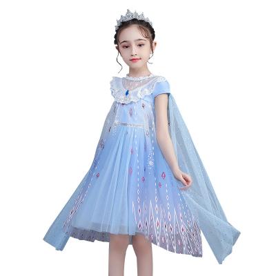 China MQATZ INS Amazon Snow Sale Princess Girl Birthday Party Queen Elsa Dress BlingBling Halloween Washable Hot Dress for sale