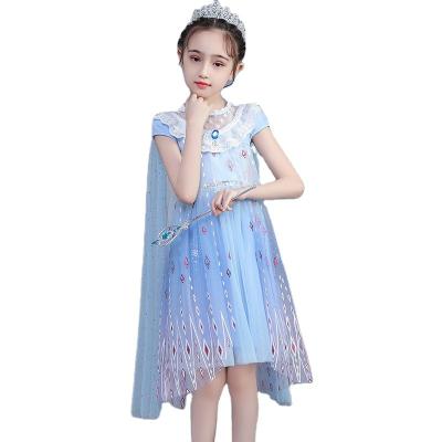 China Luxury Princess Girl Birthday Party Dress Queen Elsa Dress BlingBling Halloween Snow Dresses for sale