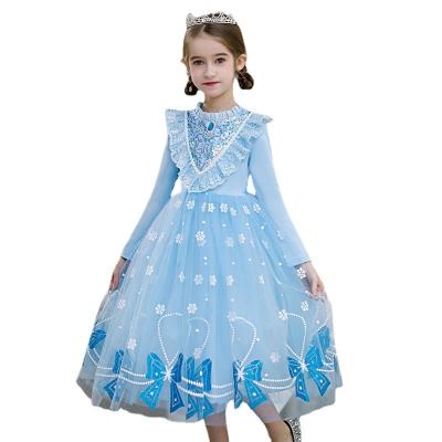 China AmzDreams Fantasy Fairy Tale Princess Washable Blue Dress For Girls Dress Up Cosplay Dress for sale