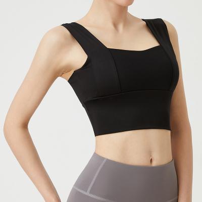 China Women's Fitness Sportswear Breathable Yoga Bra Lightweight Strap Crop Eco-Friendly Wide Tank for sale