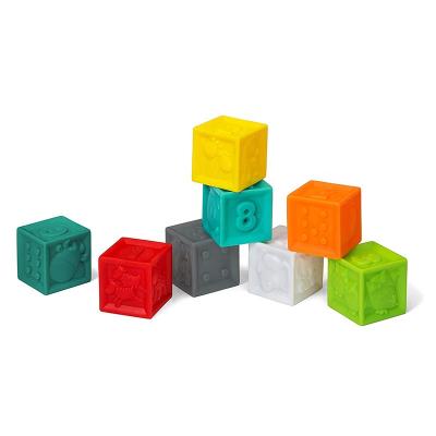 China Soft Stack Blocks Stack Blocks Baby Toys Squeeze And Stack Textured Blocks For Sale Wooden Block Stacking Game for sale