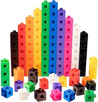 China Building Toy 100 Pieces Linking Cubes Set for Counting, Matching, STEM Connecting Cube Blocks Educational Math Toy for Kindergarten for sale