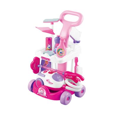 China Kids Tools Toys Fvacuum Plastic Clean Cleaner Cart Pretend Play DIY Sanitary Ware Plastic Fvacuum Tools Toys 29*27*51cm for sale