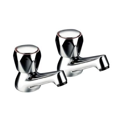 China Brass English Hot Selling Double Handle Bath Basin Pairs Shower Mixer Taps Faucet for sale