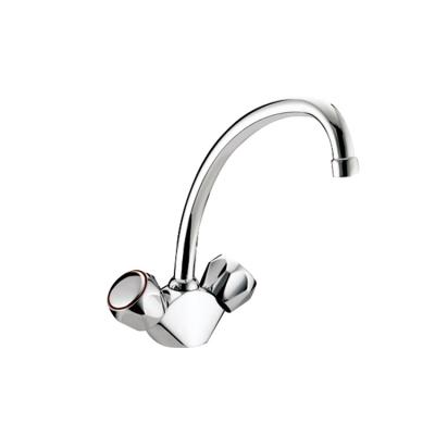 China Other Double Handle Water Mixer Faucet Brass Kitchen Taps Sink Kitchen Faucets for sale